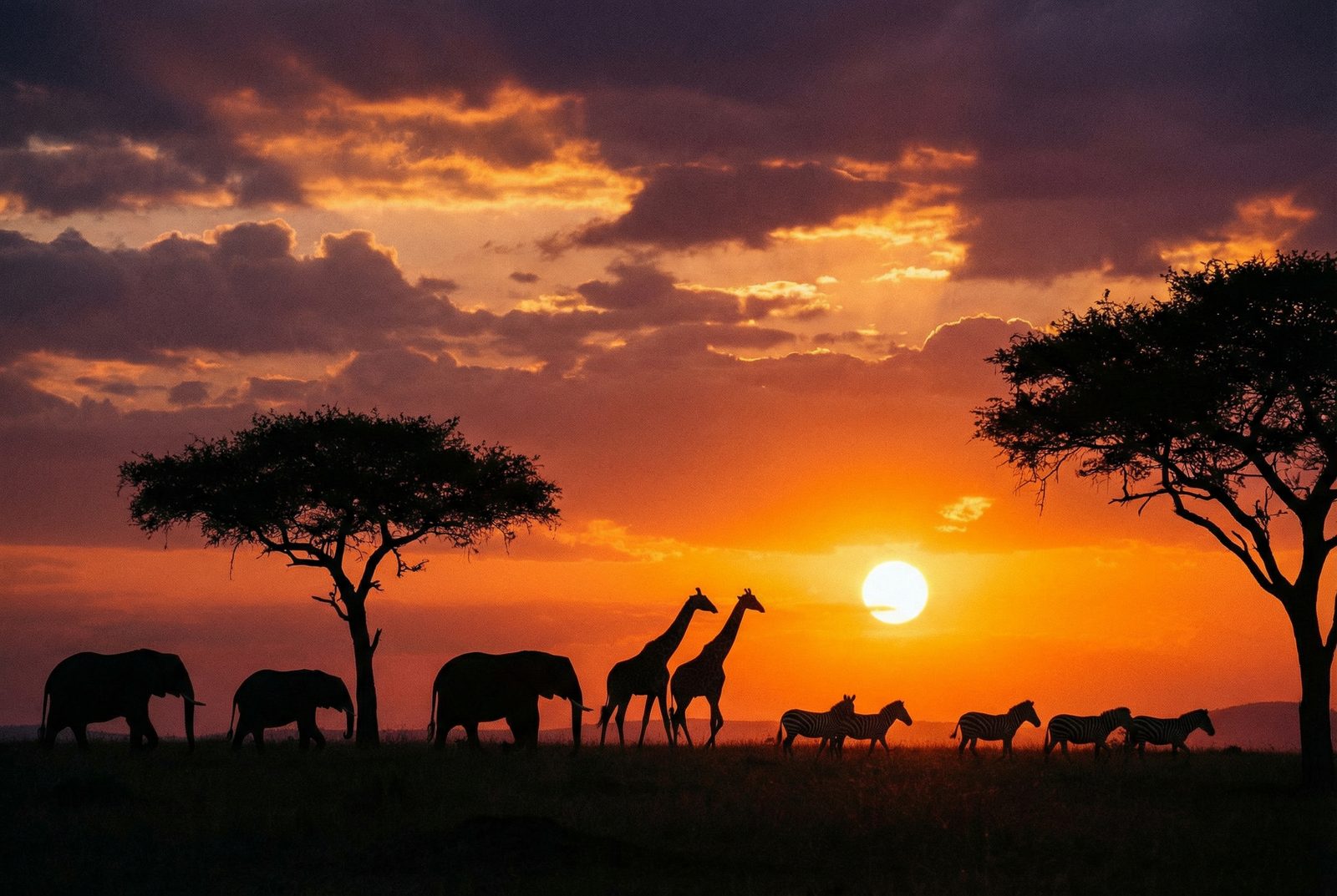 国产非洲草原日落视频