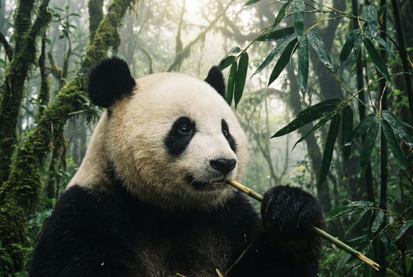 国产熊猫吃竹子视频